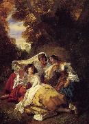 Franz Xaver Winterhalter La Siesta oil